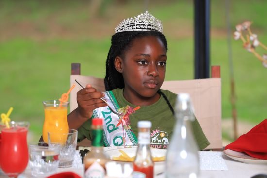 Birthday girl smiling while celebrating at Entikko Safari Lodge
