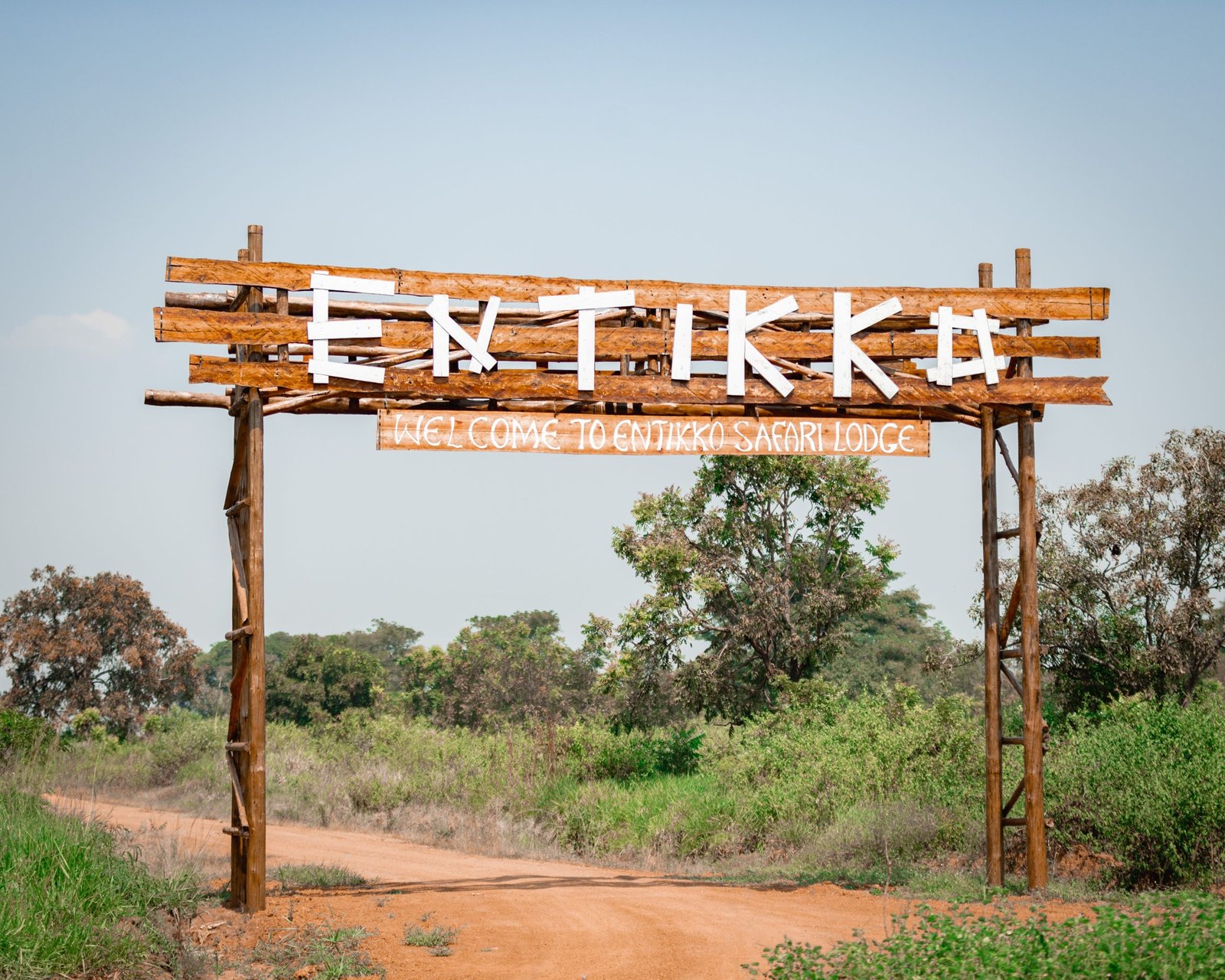 Main entrance of Entikko Safari Lodge with natural surroundings