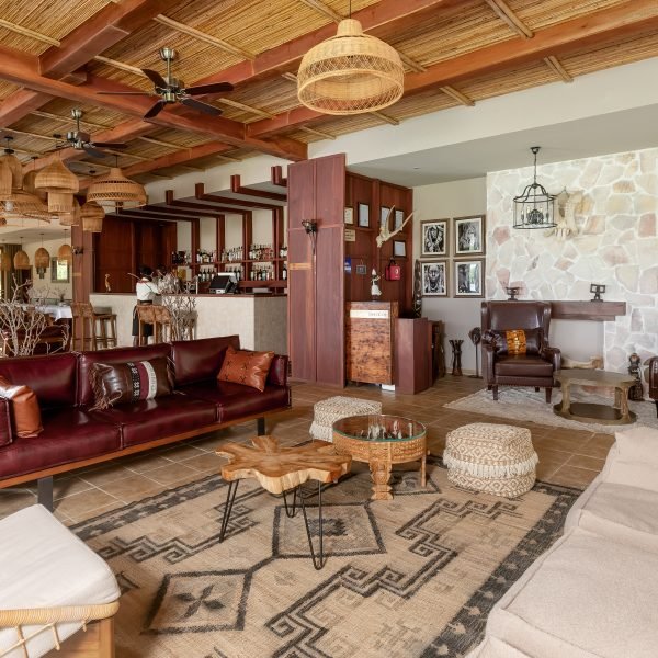 image showing bar area of entikko safari lodge and with a view that let's you watch and appreciate nature