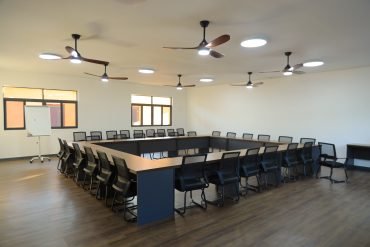 Conference and meeting room setup at Entikko Safari Lodge in Uganda