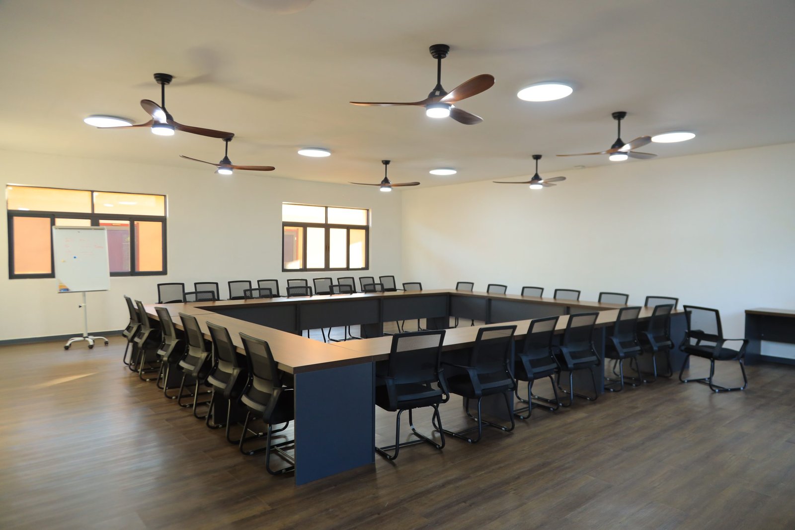 Conference and meeting room setup at Entikko Safari Lodge in Uganda