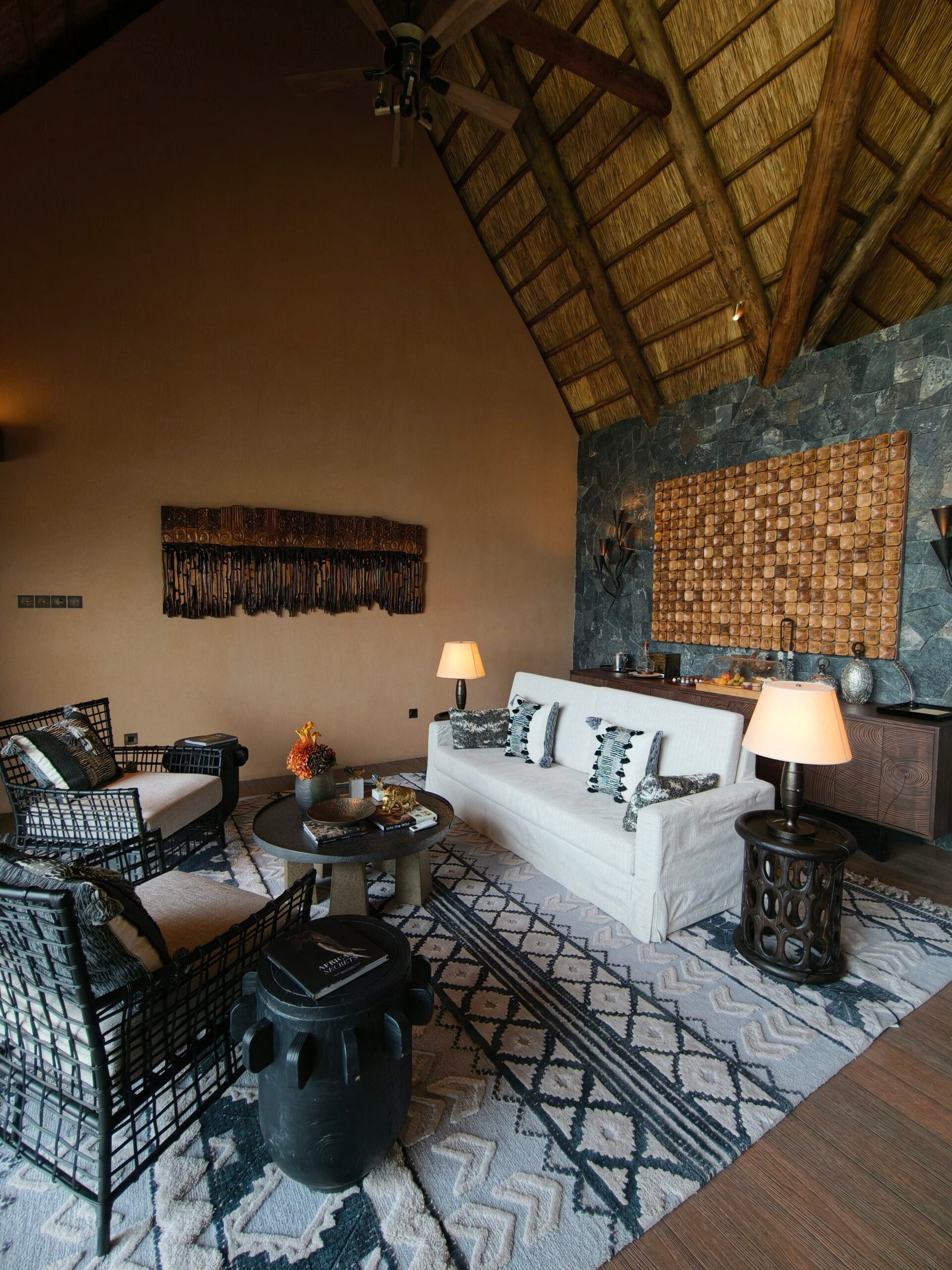 Family Cottage sitting area at Entikko Safari Lodge